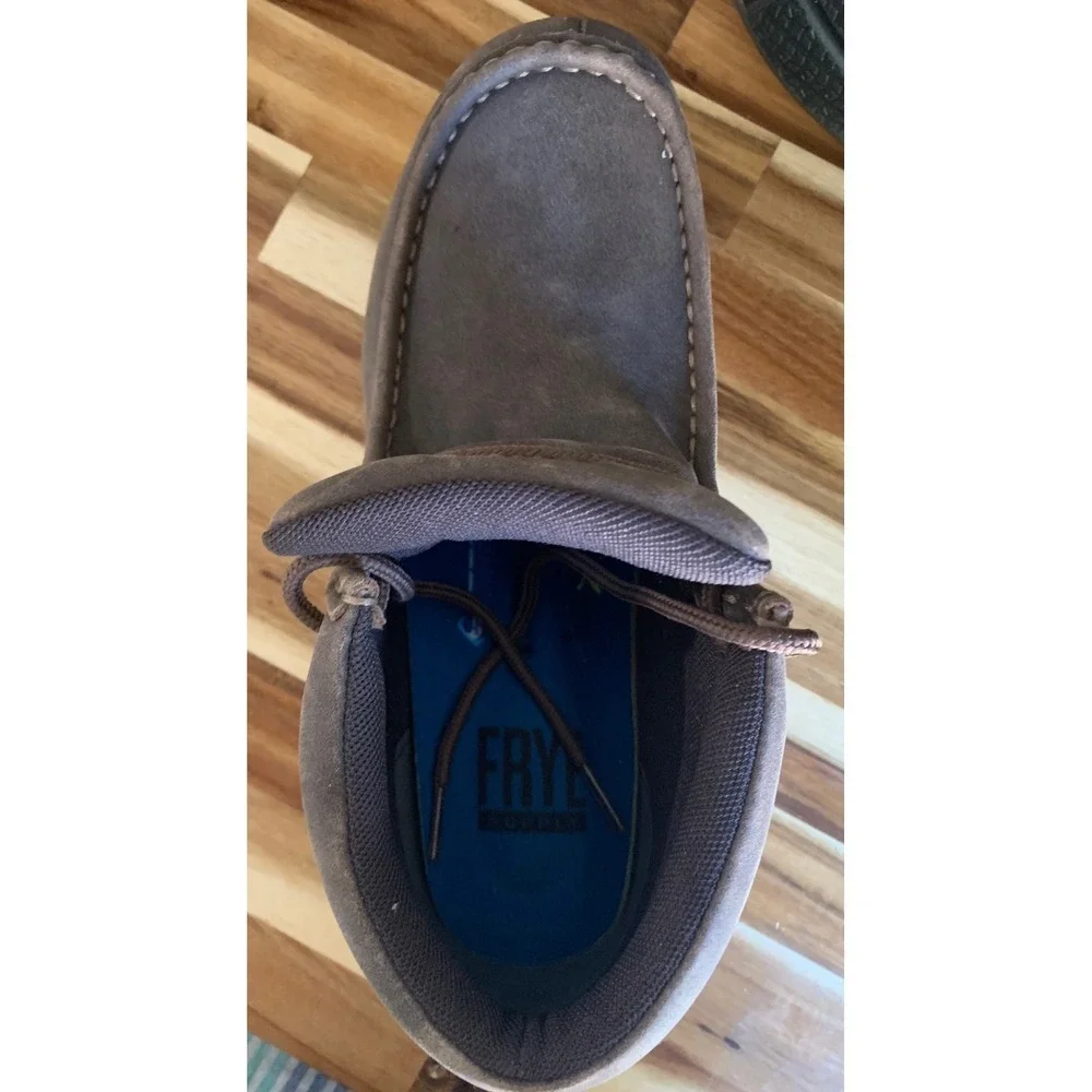 NWOT Frye Brown Leather Chukka Boots Mens 6W Womens 8W Vintage Retro Streetwear